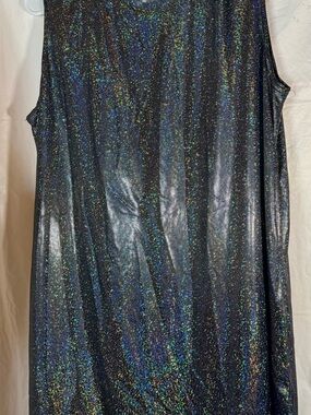 Jean Marc Philippe Holographic Shimmer Black Midi Top